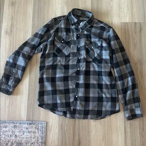 DIXXON Monochrome Plaid Flannel Shirt
